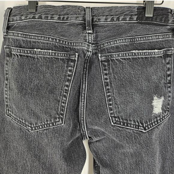 ETICA WOMEN'S REAH MID RISE STRAIGHT JEANS – BLACK STONE WASHED, SIZE 28 - Picture 4 of 13